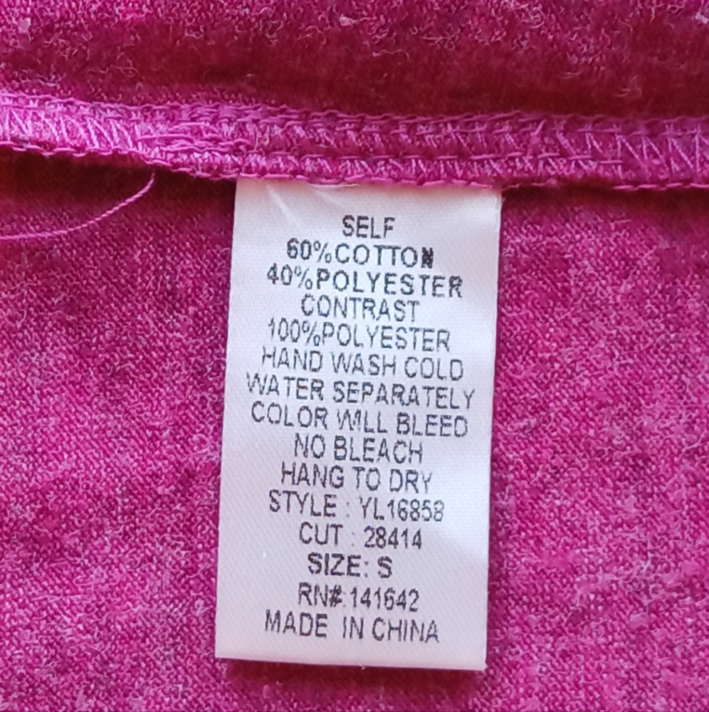 Ya Los Angeles Women's Pink Relaxed Batwing Sleeve Crochet Top - Picture 16 of 16